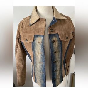 Denim & Leather Jacket by Pow Wow size M
